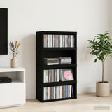 CD Storage Rack 4 pcs Black Oak 40 x 17 x 17 cm Engineered Wood 8012711