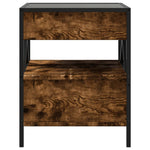 ZNTS Coffee Table with Infinity LED Smoked Oak 40x40x51 cm 847719