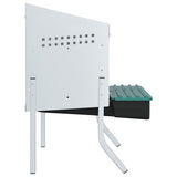 Chicken Nesting Box 2 Compartments with Legs Galvanised Steel 4104895