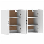 Wall Mounted Cabinets 2 pcs White Engineered Wood 3197881