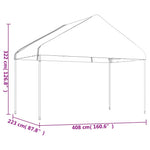 Gazebo with Roof White 6.69x4.08x3.22 m Polyethylene 3155511