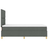 Box Spring Bed with Headboard Dark grey 120 x 200 cm Fabric 3339687