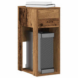 Computer Tower Stand with Drawer Old Wood 30x44x74 cm 858738