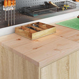 Garage Storage Cabinet Sonoma Oak 40x51x85 cm Solid Wood Pine 860564