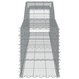 Arched Gabion Baskets 8 pcs 400x50x60/80 cm Galvanised Iron 3146976