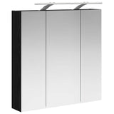 Bathroom Mirror Cabinet Black Oak 70 x 14.5 x 70 cm 889096