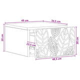 Wall-Mounted Bedside Cabinet 2 pcs Smoked Oak 49 x 34.5 x 20 cm 898796