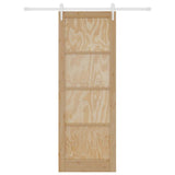 Sliding Door ORKDAL Brown 83 x 232 cm Solid Pine Wood 3333704