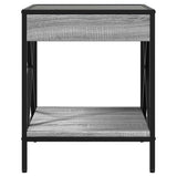 Coffee Table with Infinity LED Grey Sonoma 40x40x49 cm 847695