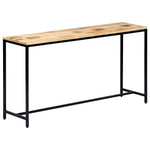 ZNTS Console Table 140x35x76 cm Solid Rough Mango Wood 247815