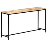 ZNTS Console Table 140x35x76 cm Solid Rough Mango Wood 247815