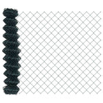 Chain Link Fence Green 10 x 1 m Steel 42004773