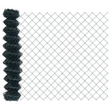 Chain Link Fence Green 10 x 1 m Steel 42004773