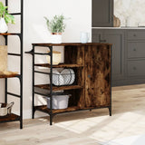 Kitchen Trolley Smoked Oak 87.5x38.5x84.5 cm Engineered Wood 842388