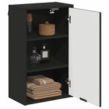 Bathroom Cabinet Wall-mounted with Door Black 39 x 23.5 x 65 cm 883385