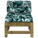 Middle Sofas with Cushions 2 pcs Impregnated Wood Pine 825694