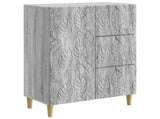 Sideboard Grey Sonoma 66 x 34.5 x 90 cm Engineered Wood 895091