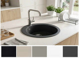 Kitchen Sink Single Basin Granite 50.5 x 29 cm Graphite 42053752