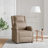 Massage Chair Cappuccino Faux Leather 340168