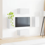 TV Cabinet Set 4 pcs White Engineered Wood 3409150