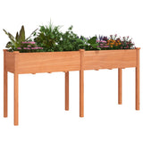 Planter with Liner Brown 161x45x76 cm Solid Wood Fir 364237