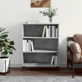 Bookcase Concrete Grey 69.5x32.5x90 cm Engineered Wood 828368