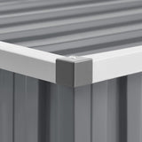 46254 Garden Shed Grey 195x198x159 cm Galvanised Steel