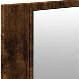 LED Bathroom Mirror Cabinet Smoked Oak 100x12x45 cm 834959
