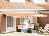Retractable Awning Yellow 400 x 200 cm Fabric 3329831
