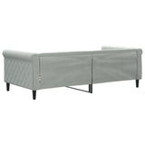 Day Bed without Mattress Light Grey 90x190 cm Single Velvet 354260