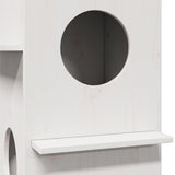 Cat House White 43x43x60 cm Solid Wood Pine 859302
