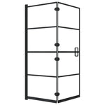 ZNTS Folding Shower Enclosure ESG 120x140 cm Black 150745