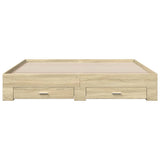Bed Frame with Drawers without Mattress Sonoma Oak 200x200 cm 3280358