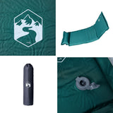 Self Inflating Camping Mattress with Pillow 1-Person Green 4007131