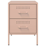 ZNTS Bedside Cabinets 2 pcs Pink 36x39x50.5 cm Steel 842925