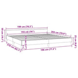 Bed Frame without Mattress Dark Grey King Velvet 347610