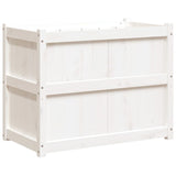 Garden Planter White 90x50x70 cm Solid Wood Pine 837470