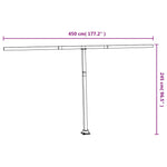 Awning Post Set Anthracite 450x245 cm Iron 315097