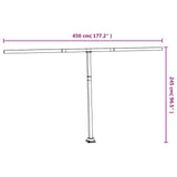 Awning Post Set Anthracite 450x245 cm Iron 315097