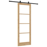 Sliding Door ORKDAL Natural and Black 83 x 232 cm 3332001