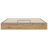 Ottoman Bed Frame with Storage Artisian Oak 203 x 160 x 25 cm 3409220