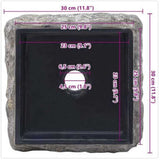 Sink Black 30x30x13 cm Marble 149175