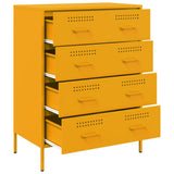 Sideboard Mustard Yellow 68x39x89 cm Steel 842985