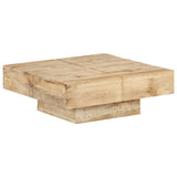 ZNTS Coffee Table 80x80x28 cm Solid Mango Wood 323592