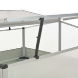 Greenhouse Anthracite Galvanised Steel, Polycarbonate Medium 45724