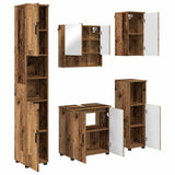 Bathroom Furniture Set 5 pcs Old Wood Engineered wood & Metal 3392991