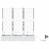 Garden Planter 3 pcs White 120 x 40 x 126 cm PP 42002920