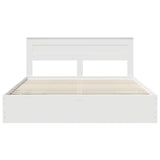 Bed Frame with Drawer White 180 x 200 cm Engineer Wood 3409828