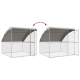 Chicken Cage 4 pcs Silver 800 x 200 x 200 cm Steel and PE 3368324