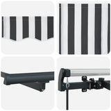 Manual Retractable Awning Anthracite and White 600x300 cm 3310243